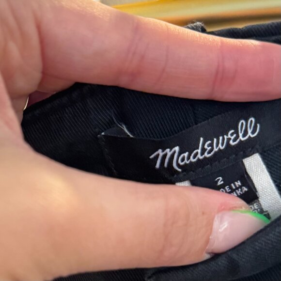 Madewell Black Slouchy Straight Pants in Drapey Twill - Picture 4 of 5